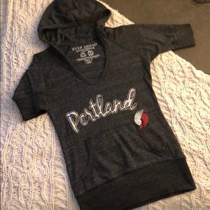 Portland Trail Blazers hooded shirt size small